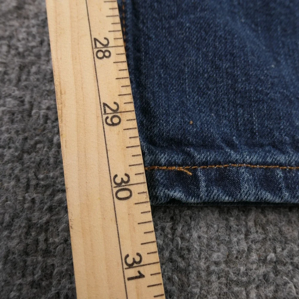 Carhartt Jeans Mens 46x30 Blue Carpenter Workwear Loose Straight Denim Dungaree